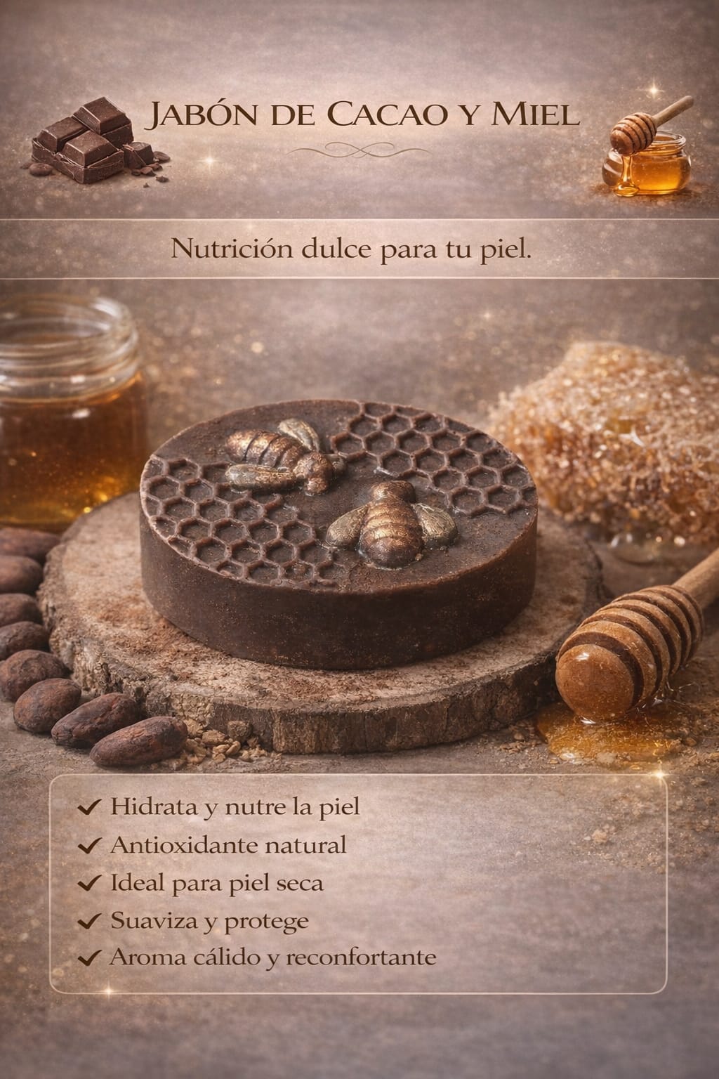 Jabón de Cacao y Miel