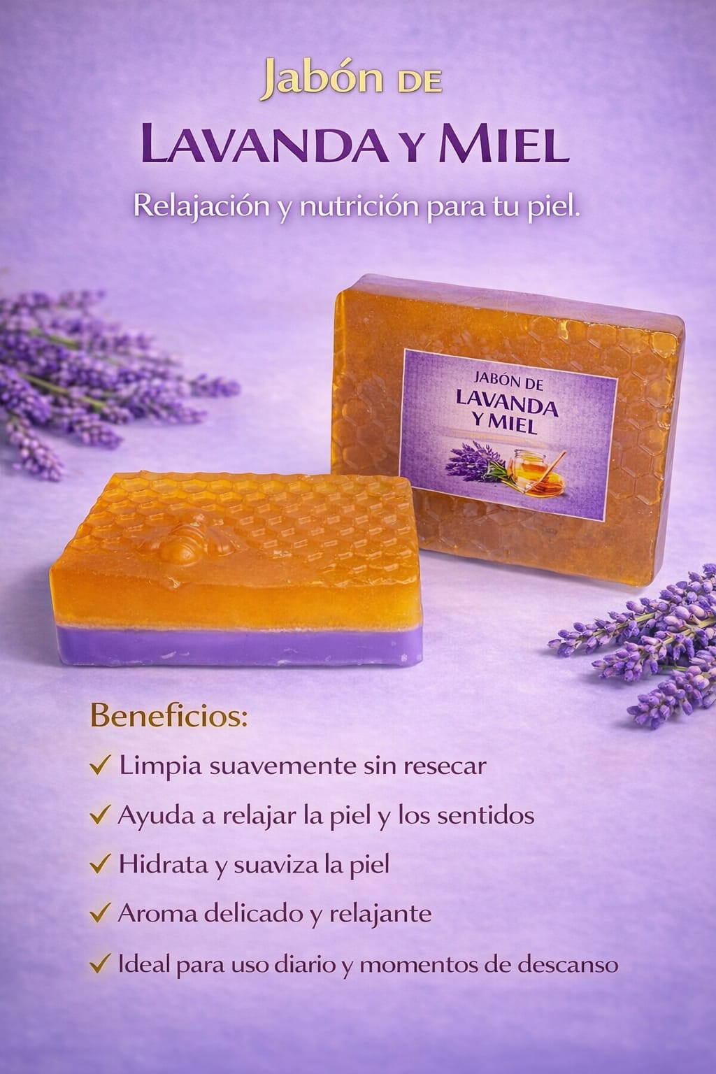 Jabón de Lavanda y Miel