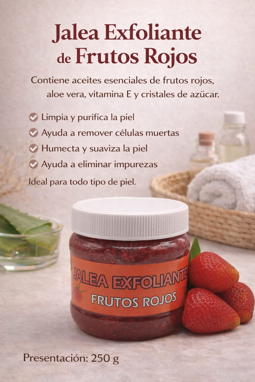 Jalea Exfoliante de Frutos Rojos